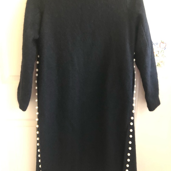 Elegant winter long coat with pearls on two sides,unique style ! Size small - Picture 2 of 3